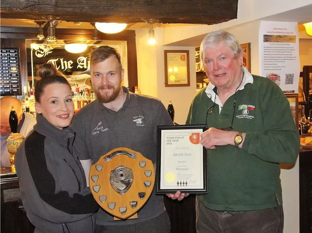 Which Shropshire pub won town pub of the year?