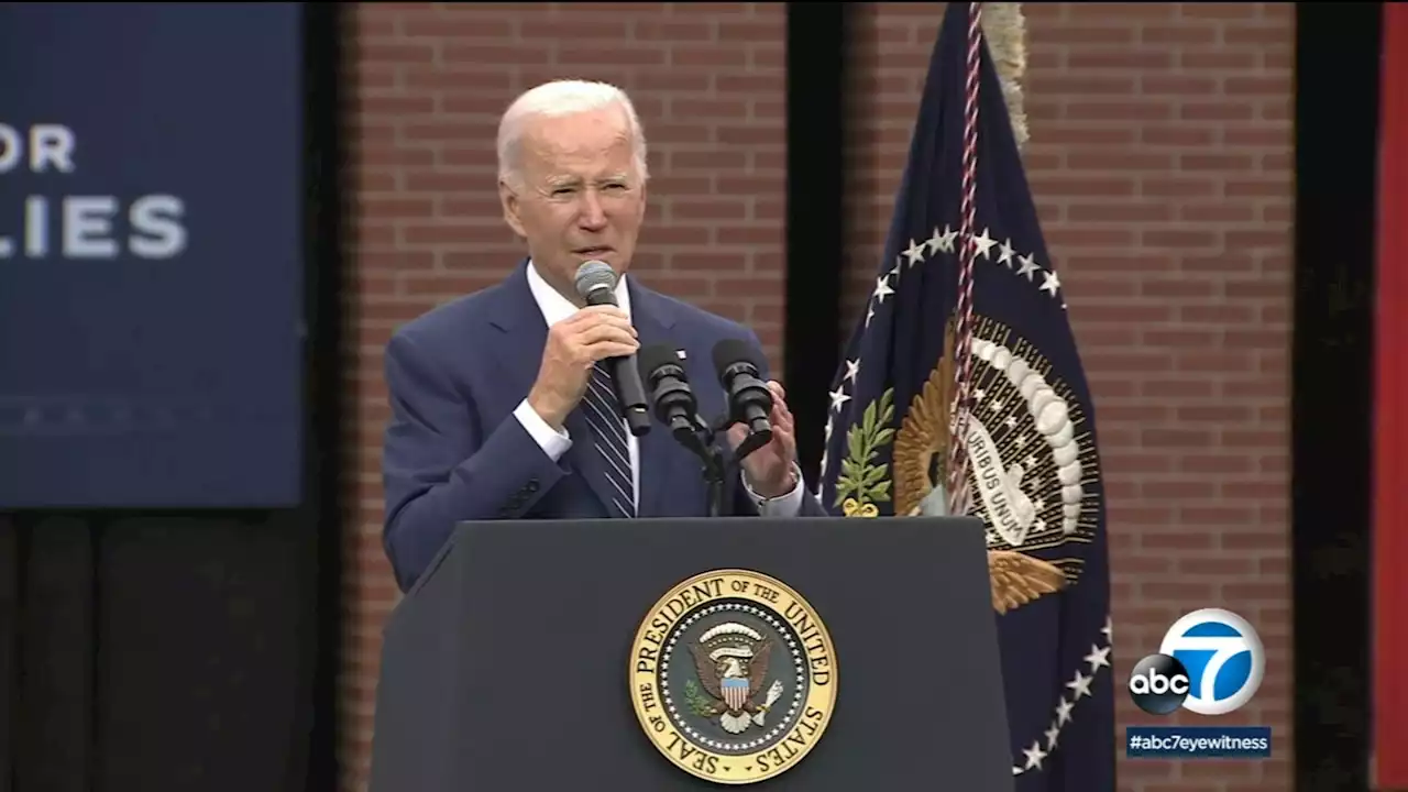 President Biden promises to lower prescription drug costs during speech in Irvine