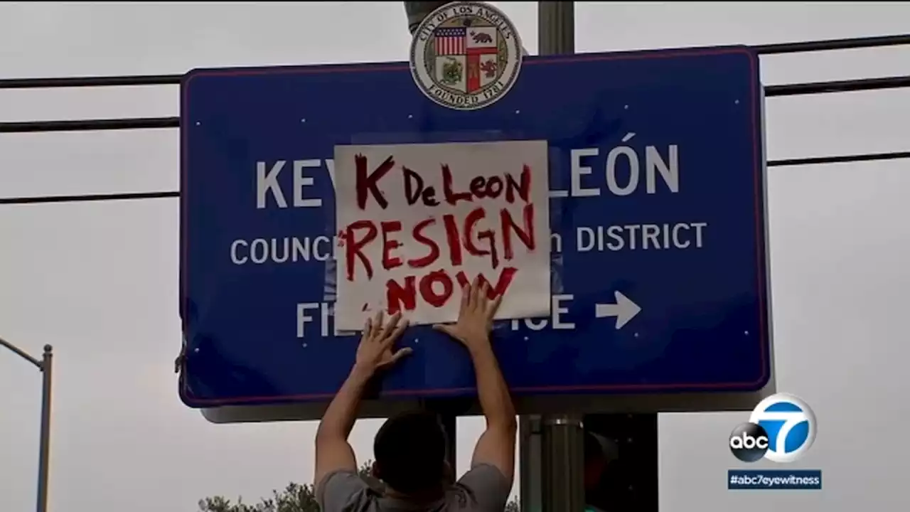 Protesters call for 2 LA councilmembers to resign amid scandal over racist remarks