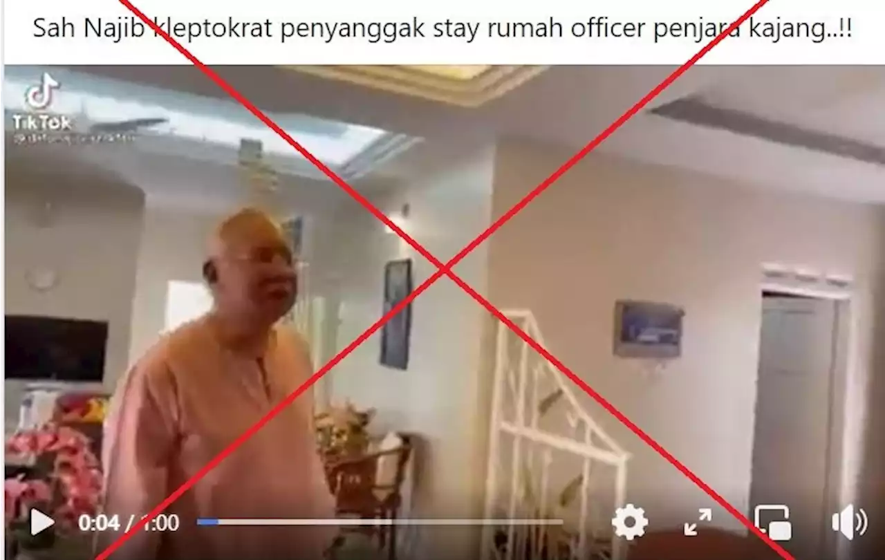 Old video shows former Malaysian premier Najib while he was on bail -- not 'his luxury jail'