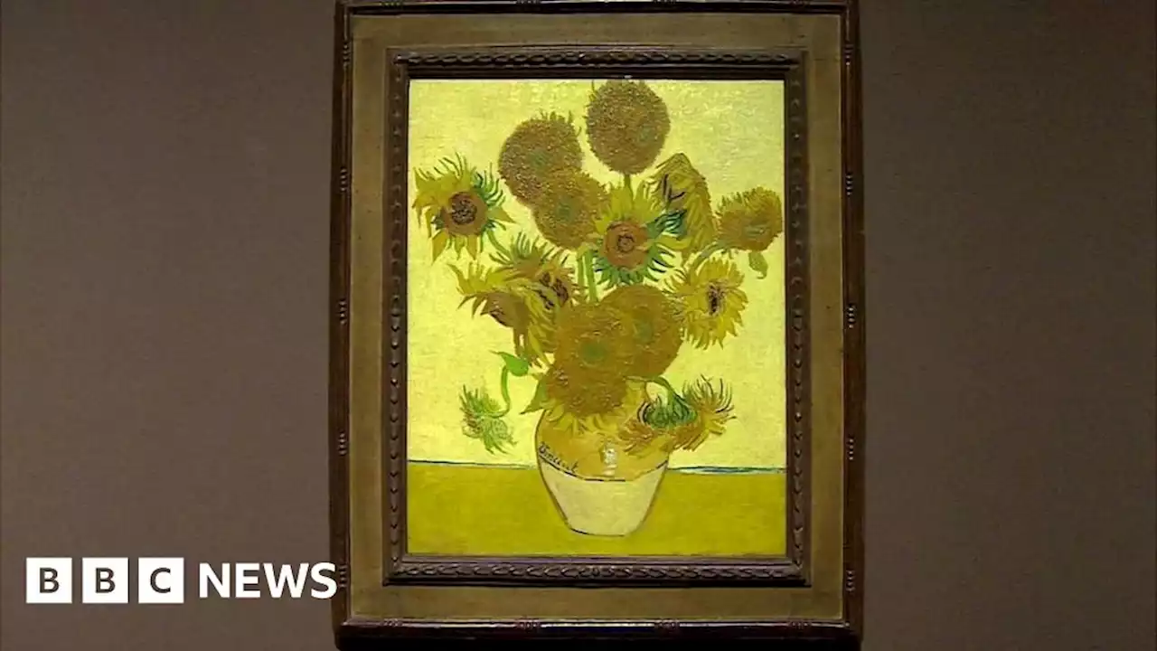 Van Gogh's Sunflowers: Women deny damaging frame