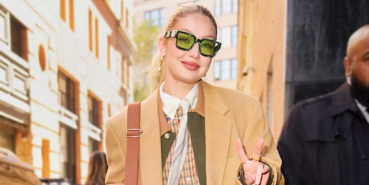 Gigi Hadid Channels Costal Grandmother Style in a Beige and Olive Look