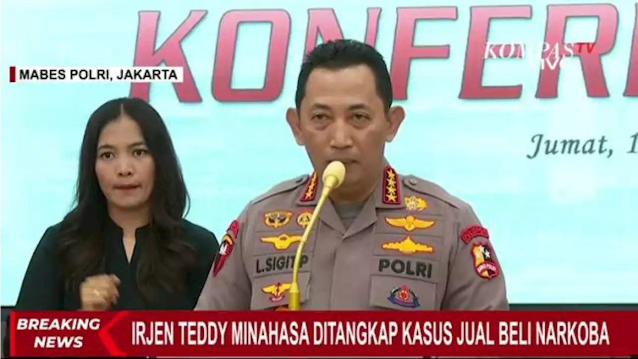 Komisi III DPR: Kapolri Harus Tindak Tegas, Irjen Teddy Minahasa Layak Dijatuhi Hukuman Mati