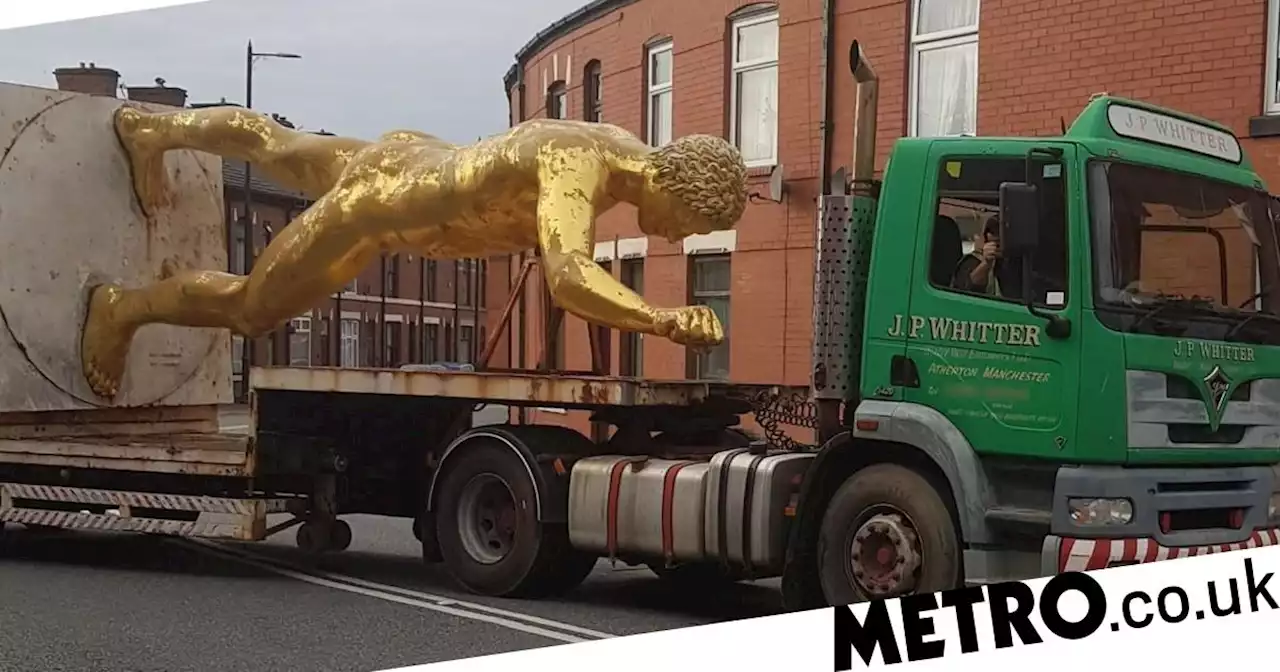 Killjoy council removes frankly fabulous 20ft statue of naked man from car park