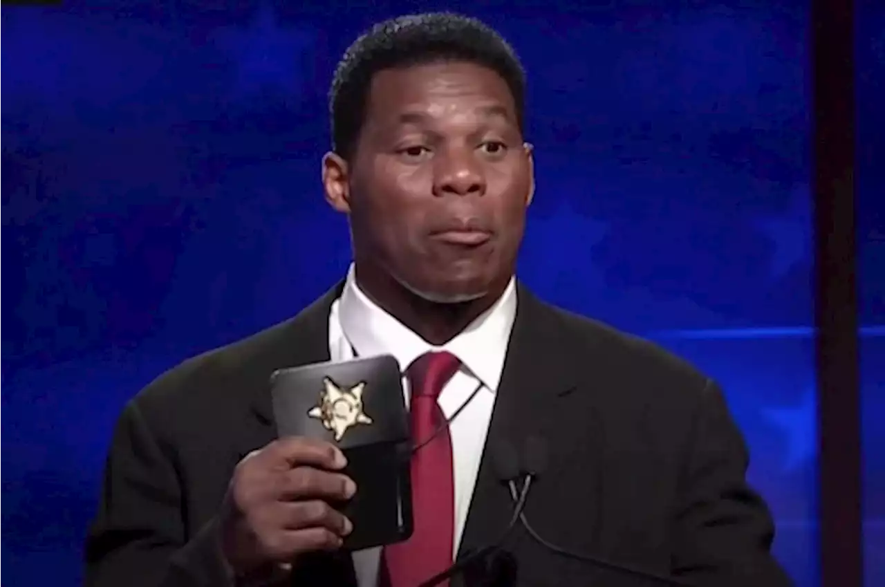 Halloween Comes Early at Georgia Senate Debate as Herschel Walker Flashes 'Prop' Badge