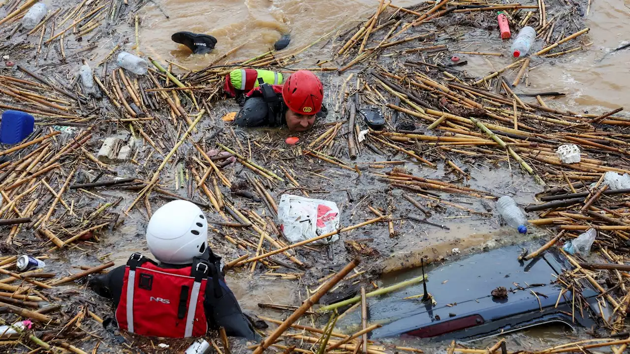 Flash floods on Crete leave at least one dead and cause airport 'chaos'