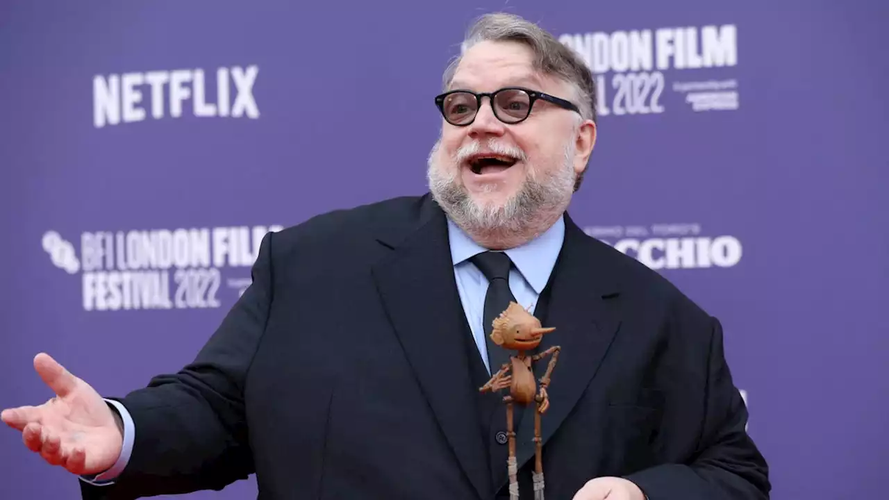 Guillermo Del Toro brought very cute Pinocchio to his big movie premiere