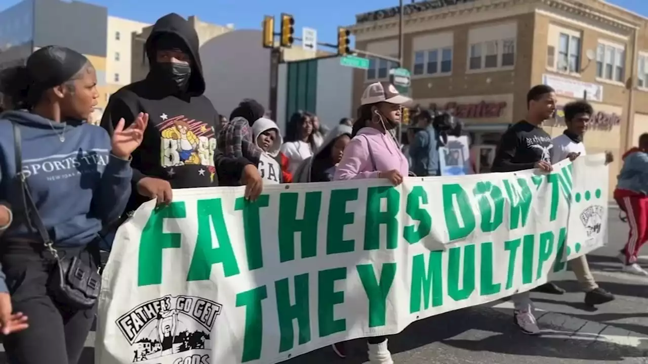 Activists march down Philadelphia's Broad Street to protest gun violence