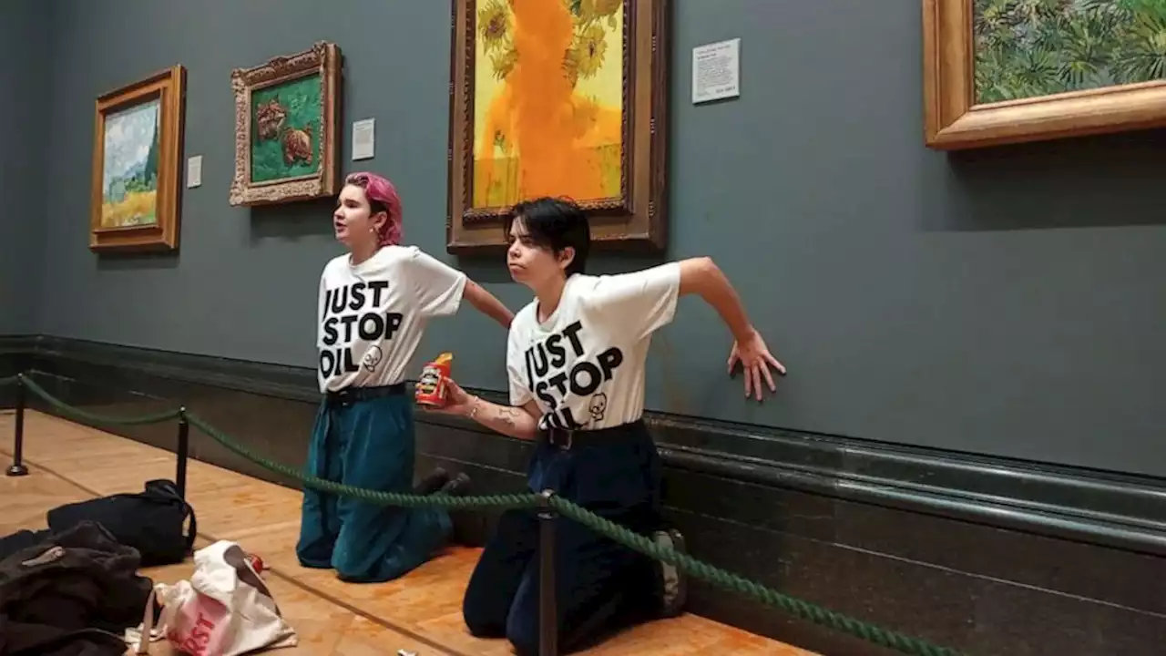 Activists in UK court after soup thrown at Van Gogh picture