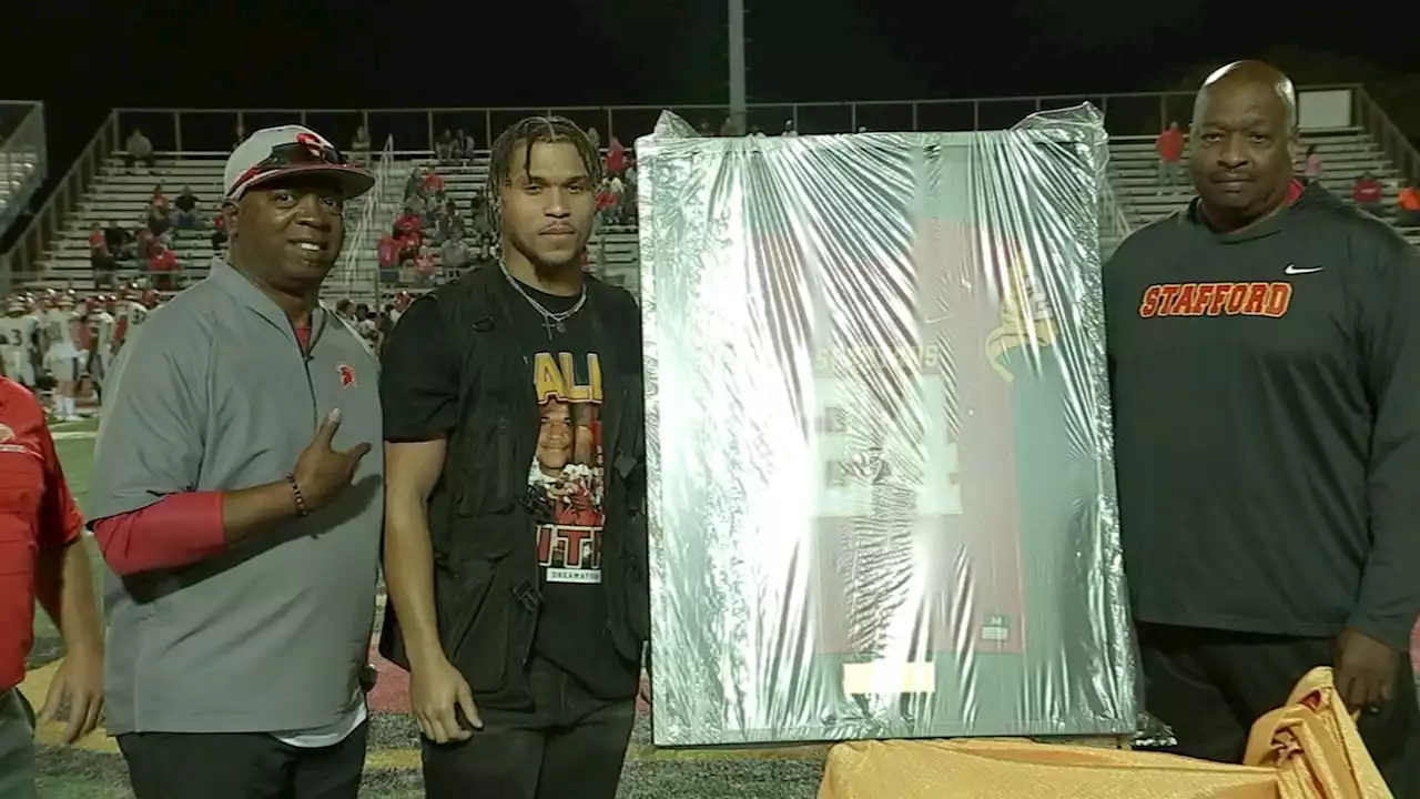 Texans rookie, Houston native Jalen Pitre has jersey number retired at alma mater Stafford HS