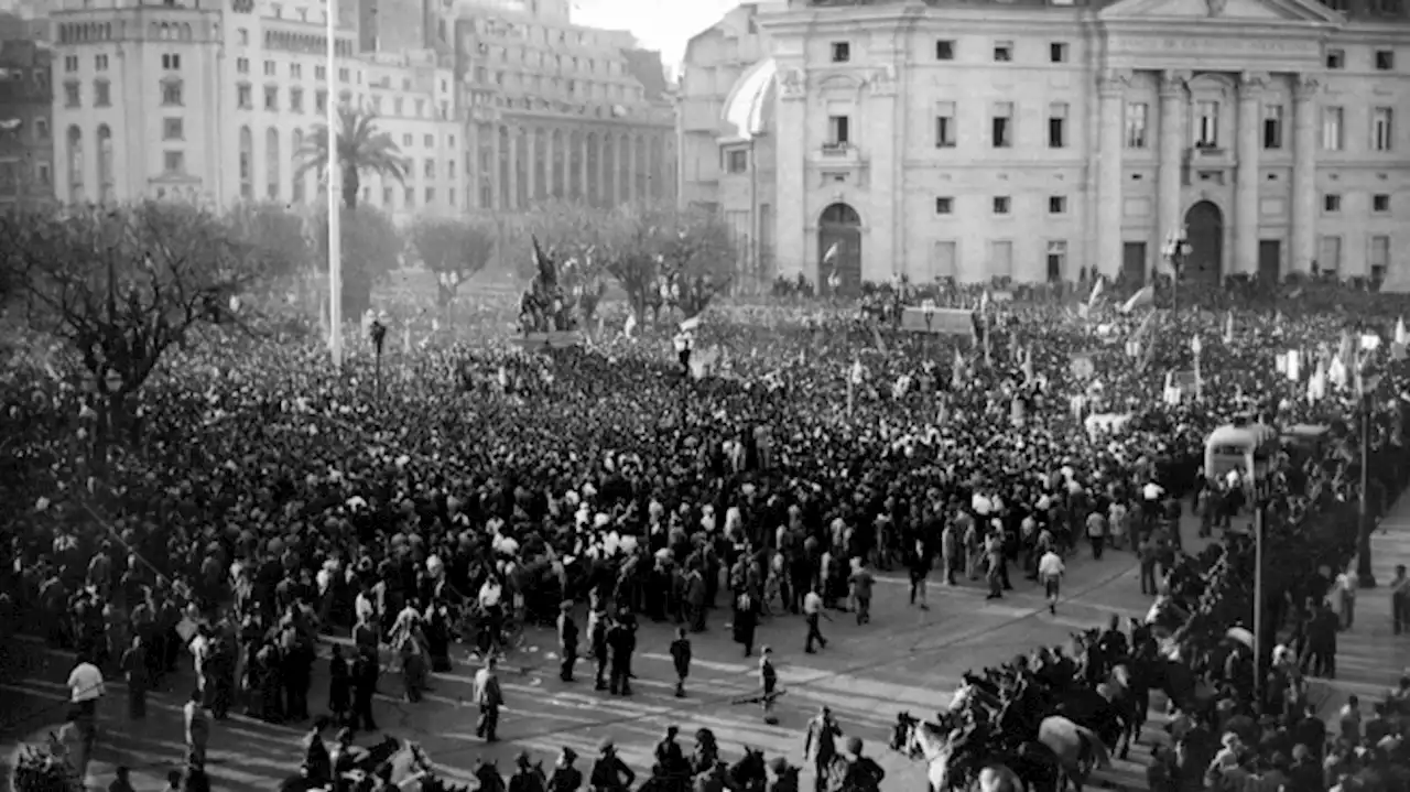 Cuando la Plaza de Mayo se llenó de trabajadores que reclamaron la liberación de Perón