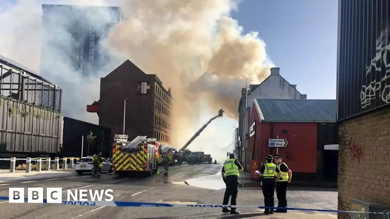 Plumes of smoke over Glasgow as fire crews battle blaze