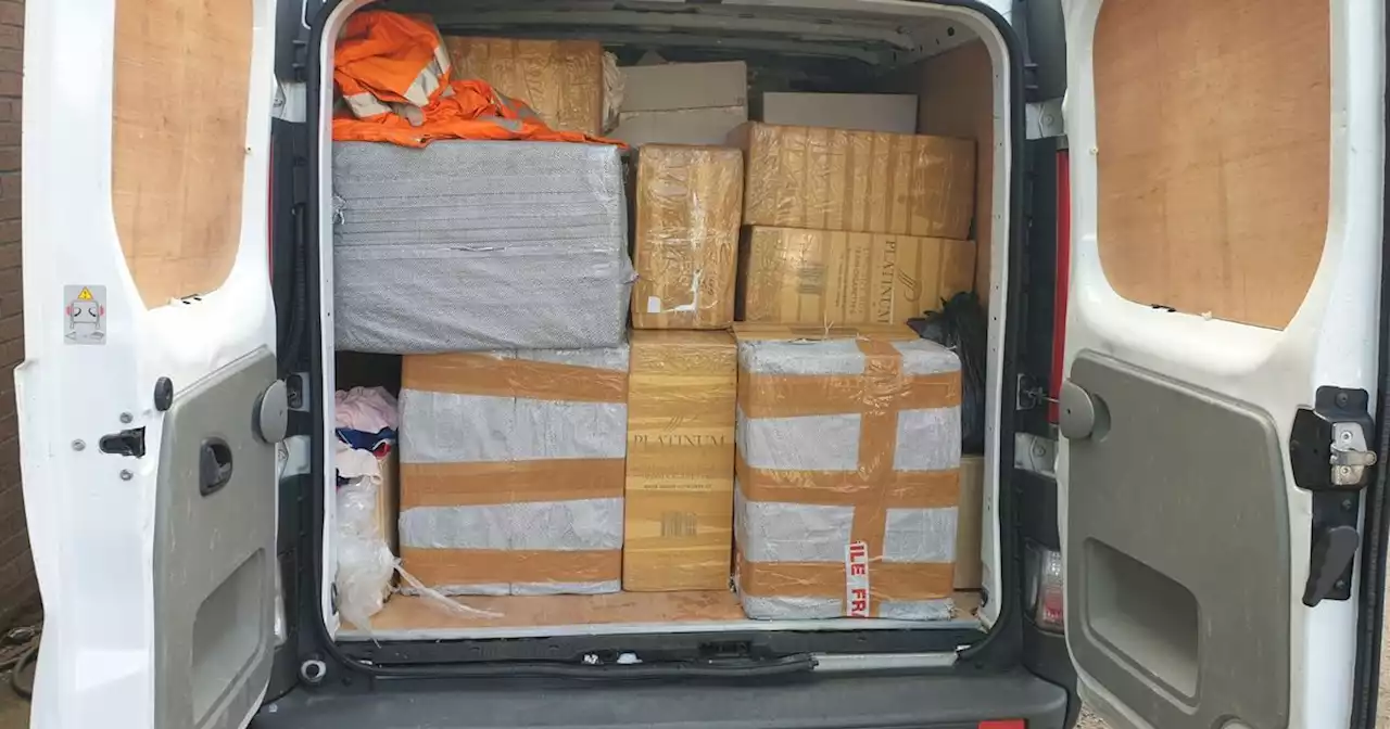 Van stuffed with 360,000 illegal cigarettes snared by cops on M74 near Glasgow