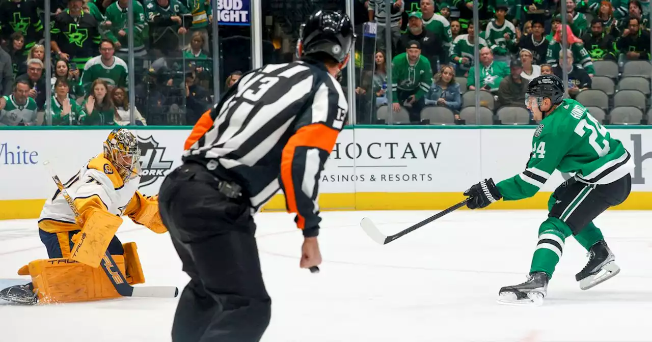 Stars’ top line wastes no time finding game-breaking form in ‘electric’ win vs. Predators