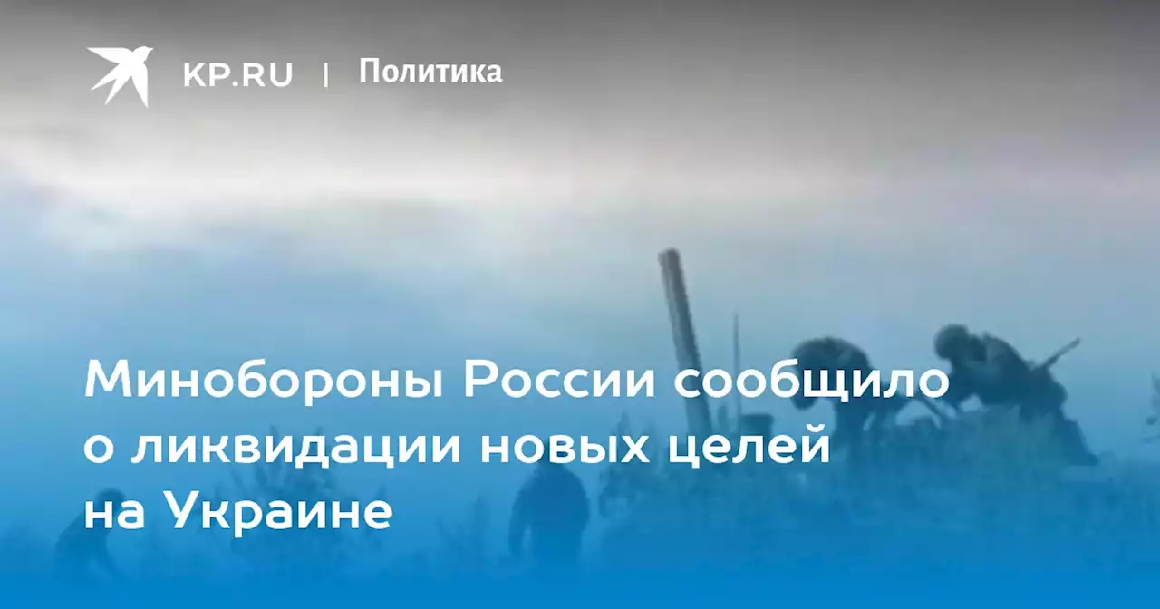 Минобороны России сообщило о ликвидации новых целей на Украине