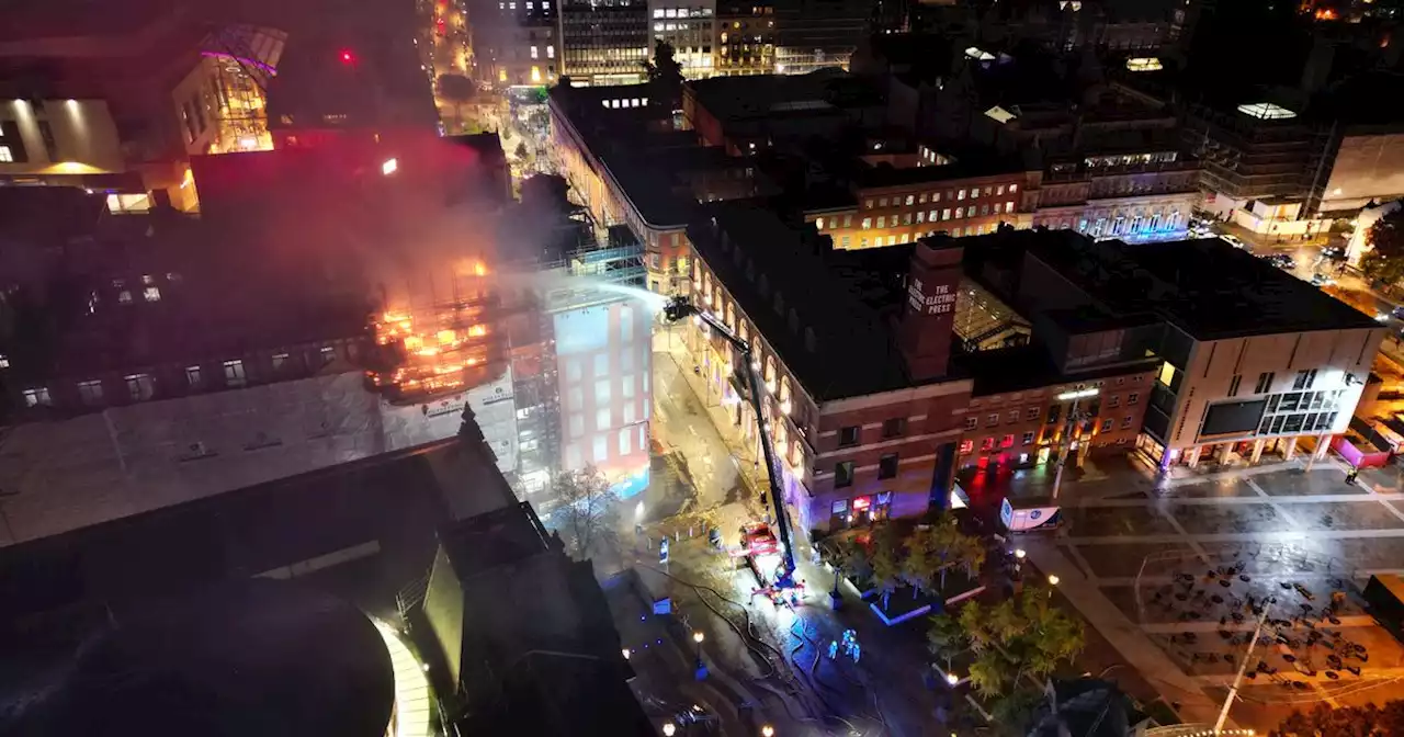 Dramatic aerial images show huge Leeds fire as ten fire crews battle blaze