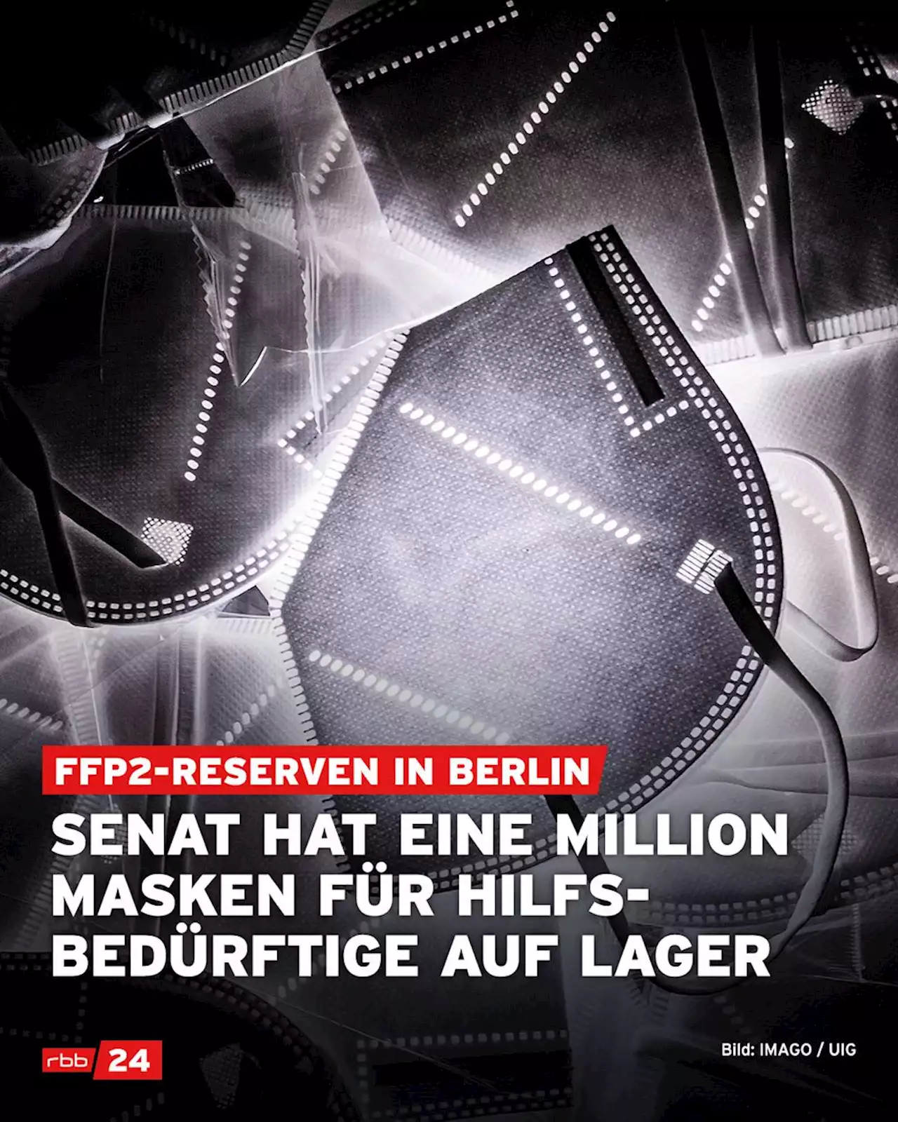 Berliner Senat hält eine Million FFP2-Masken für Hilfsbedürftige auf Lager