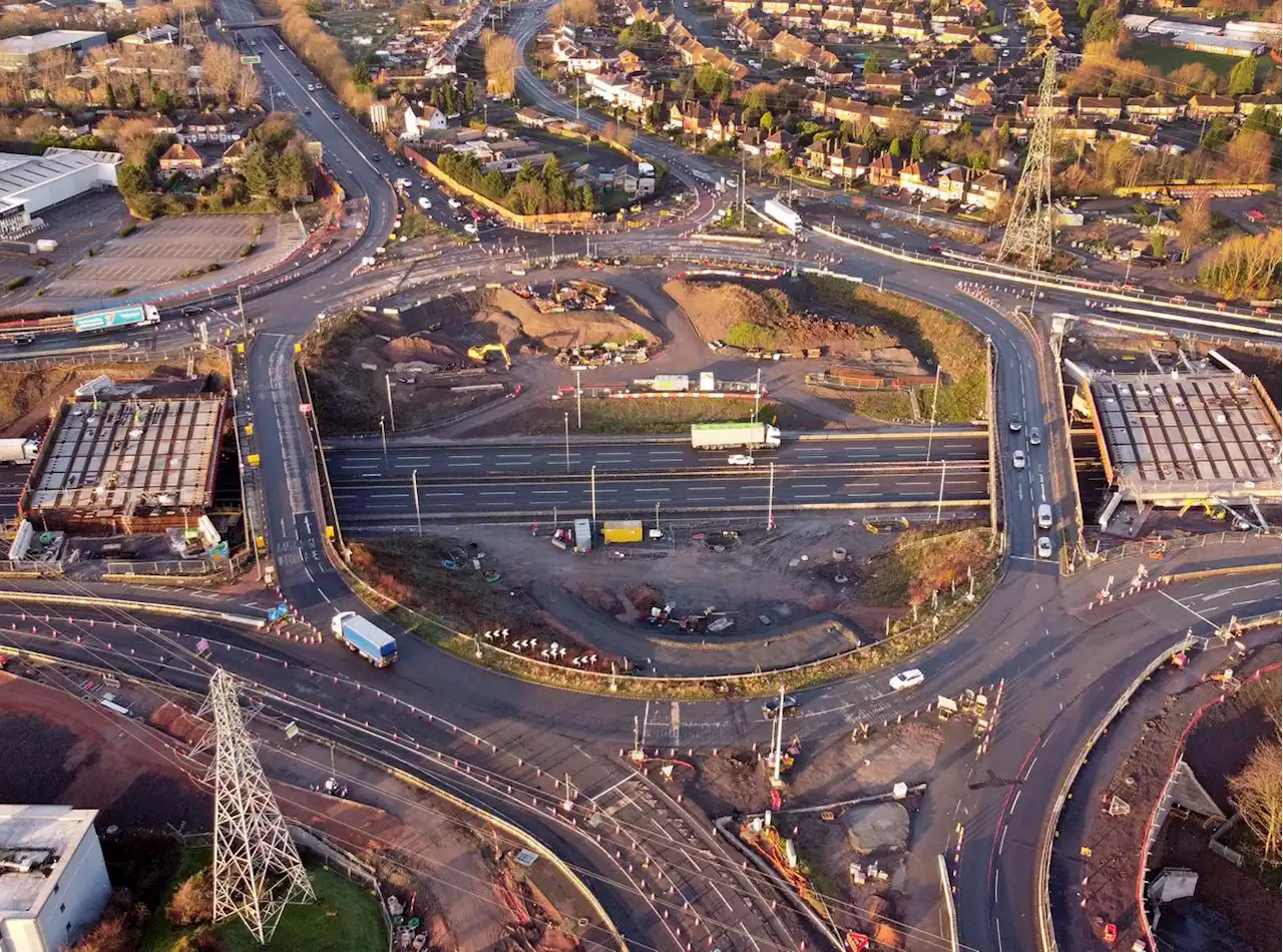 New photos show how M6 bottleneck junction was turned from an oval into perfect circle