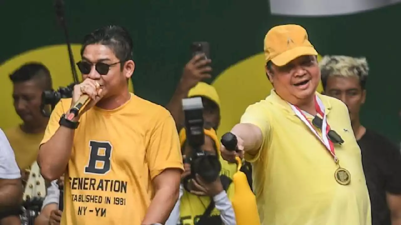 Aksi Duet Airlangga Hartarto dan Pasha Ungu di HUT Golkar