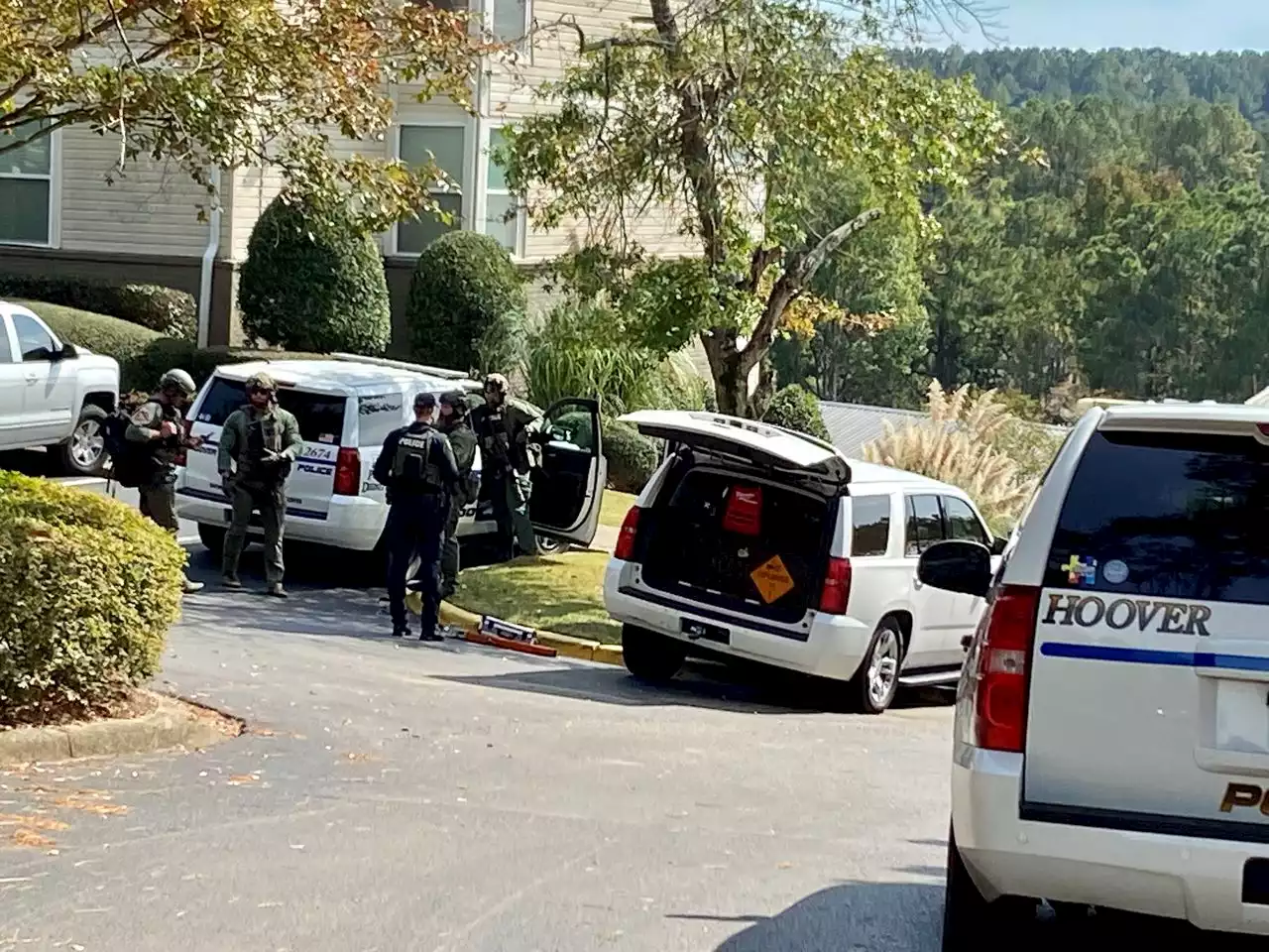 Hoover police officer wounded in midday shooting; injured suspect in custody after hours-long standoff