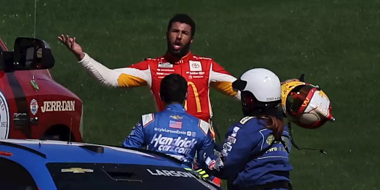 VIDEO: Bubba Wallace, Kyle Larson Tussle after On-Track Incident at Vegas NASCAR Race