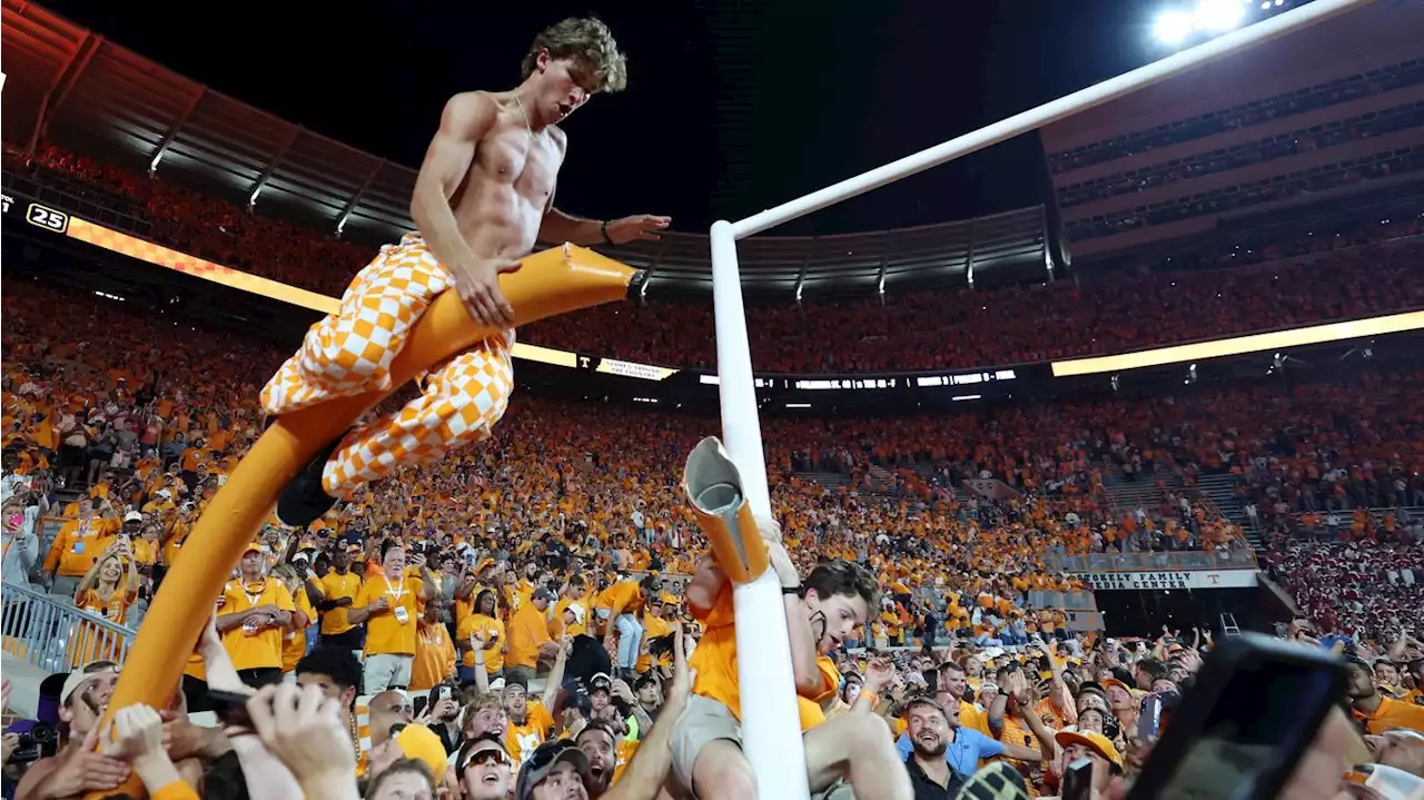 Tennessee fined $100K for Alabama postgame celebration, asks fans to help pay for new goalposts