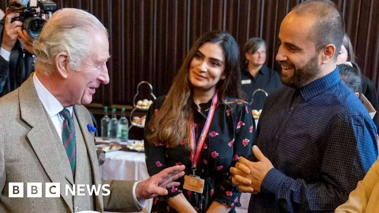 King Charles meets refugees settled in Aberdeen