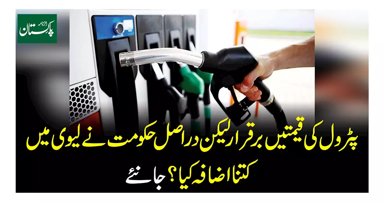 پٹرول کی قیمتیں برقرار لیکن دراصل حکومت نے لیوی میں کتنا اضافہ کیا؟ جانئے