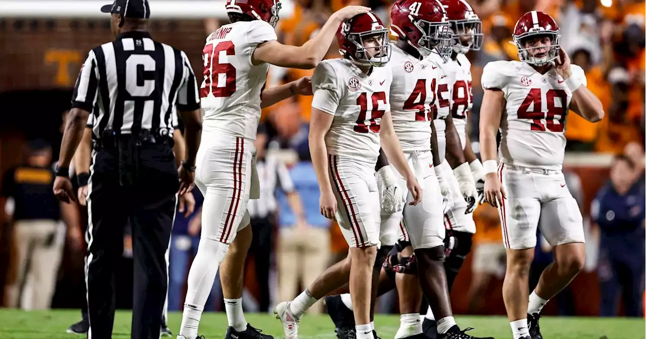 No. 6 Alabama struggling to get out of its own way