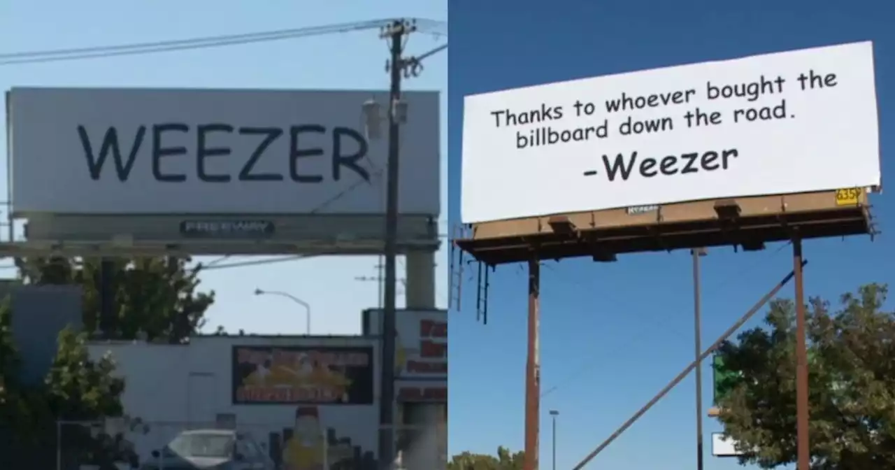 A tale of two billboards: Weezer responds to Utahn's viral (but expensive) joke