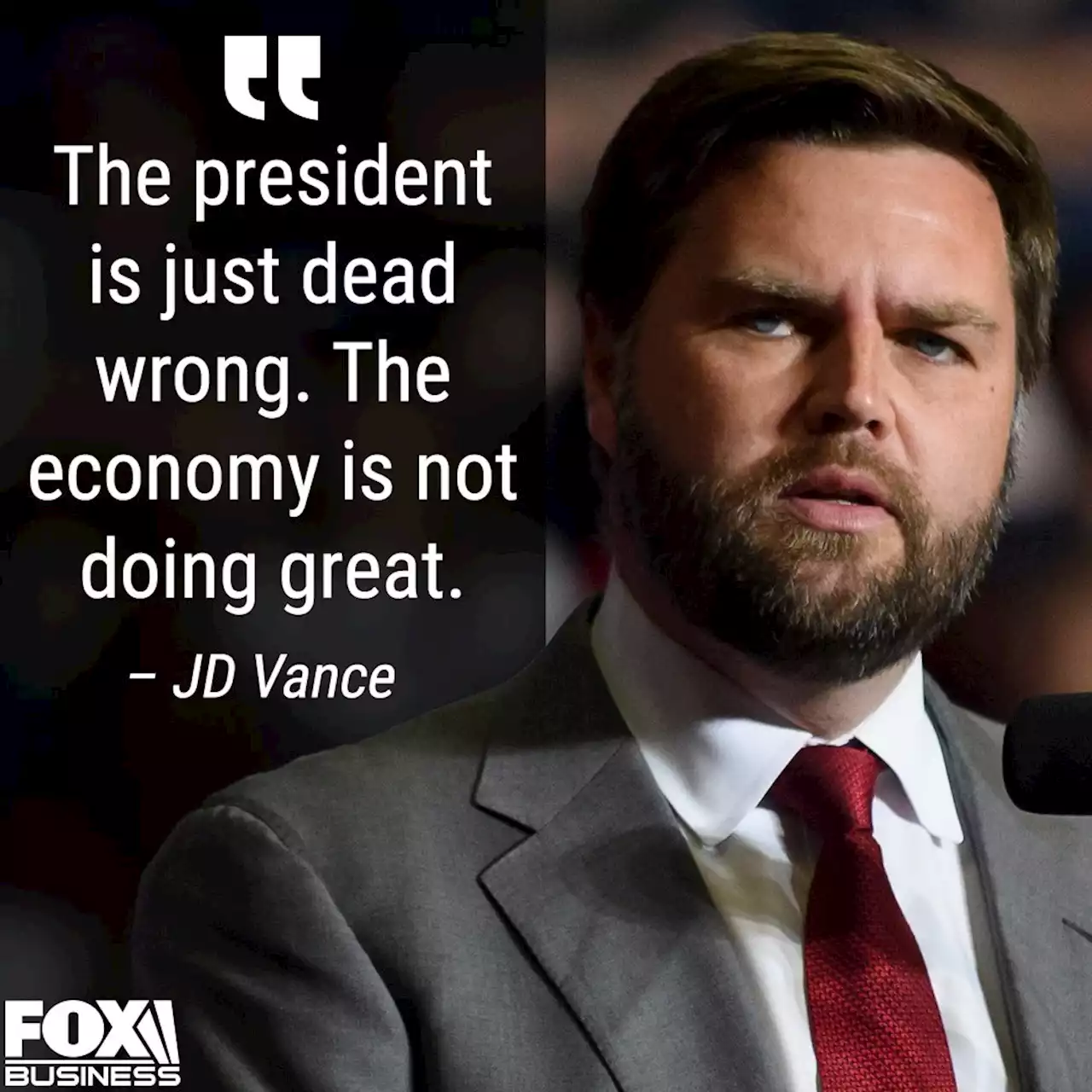 Biden is 'dead wrong,' the economy is not doing 'great': JD Vance