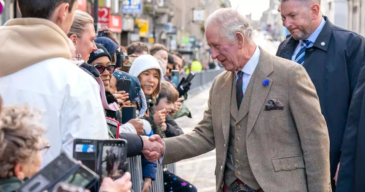 Jolly King Charles III proudly dons his kilt during special visit to Aberdeen