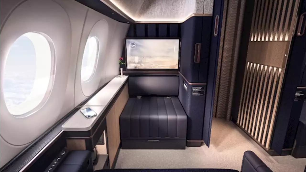 Lufthansa Airlines Just Unveiled a Lavish New First-Class Suite With Nearly Ceiling-High Walls