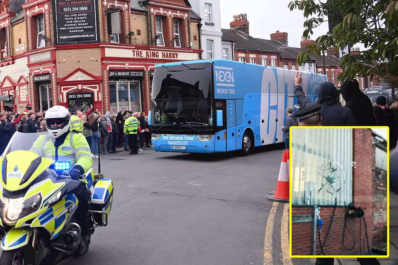 Man City team bus window cracked as Liverpool told there must be consequences