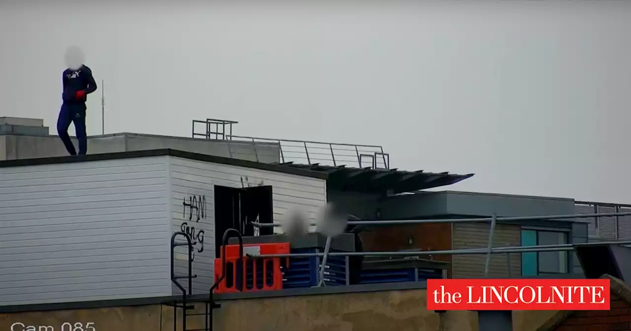 CCTV: Teens who threw wooden beams off disused Lincoln building in court