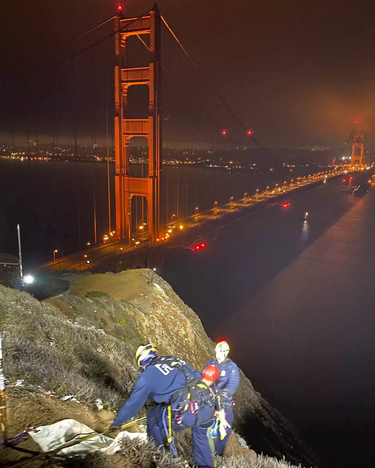 Firefighters rescue person who tumbled down cliff near Golden Gate Bridge