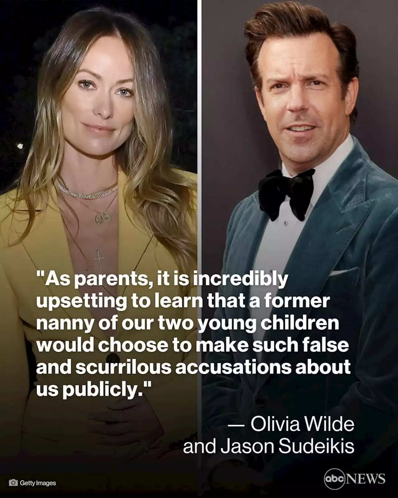 Jason Sudeikis, Olivia Wilde slam former nanny's 'false' claims about their split