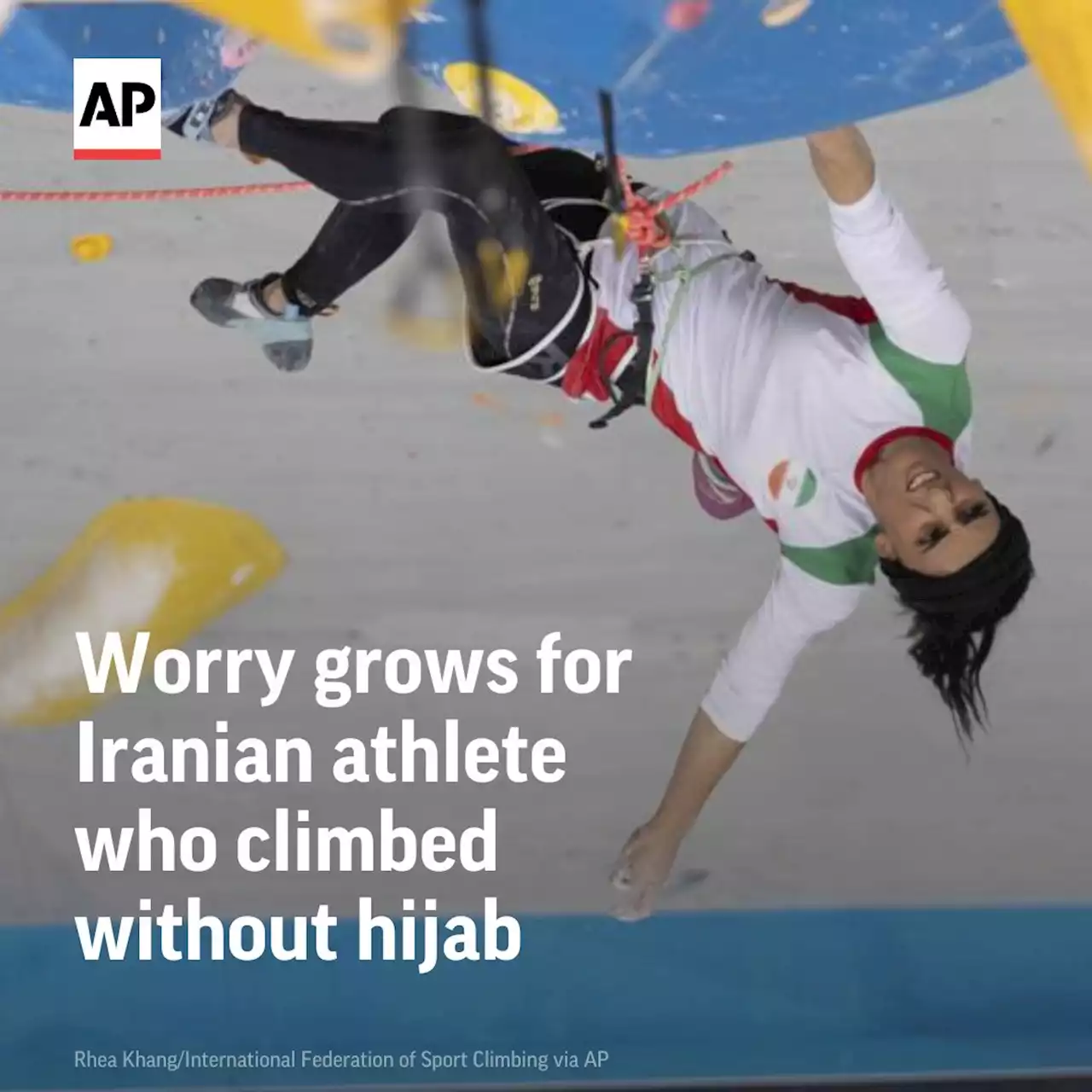 Worry grows for Iran athlete who competed without her hijab