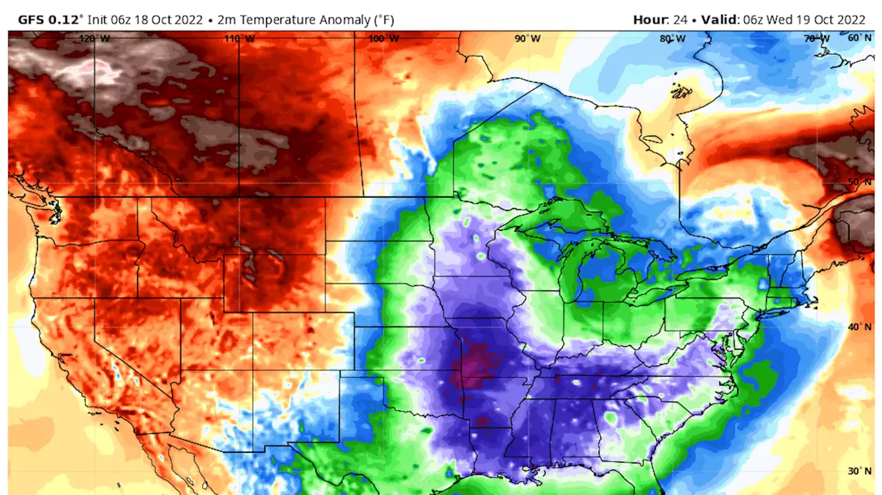 The big chill: Cold front brings winter-like temperatures to Midwest, Southeast as West roasts