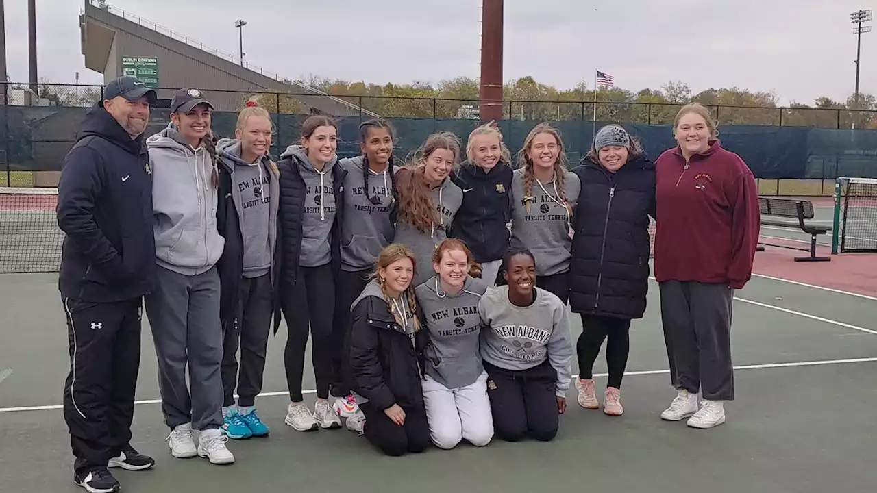 New Albany girls tennis edges Dublin Coffman for OTCA Division I district title