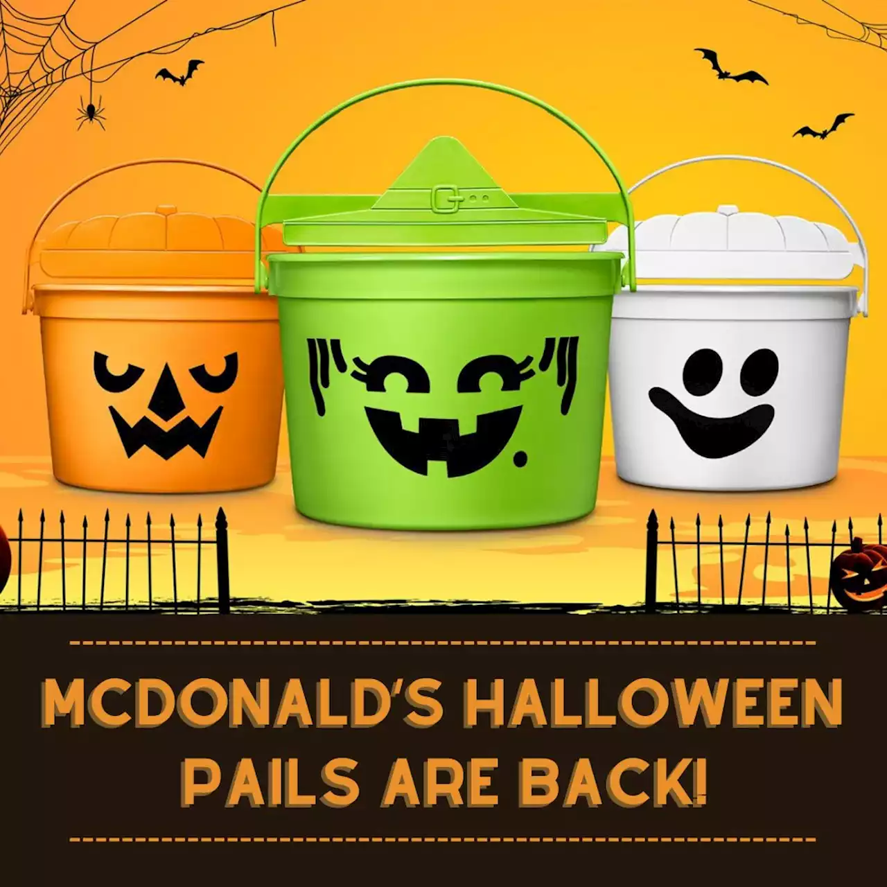 McDonald’s Classic Halloween Happy Meal Boo Buckets Are Returning