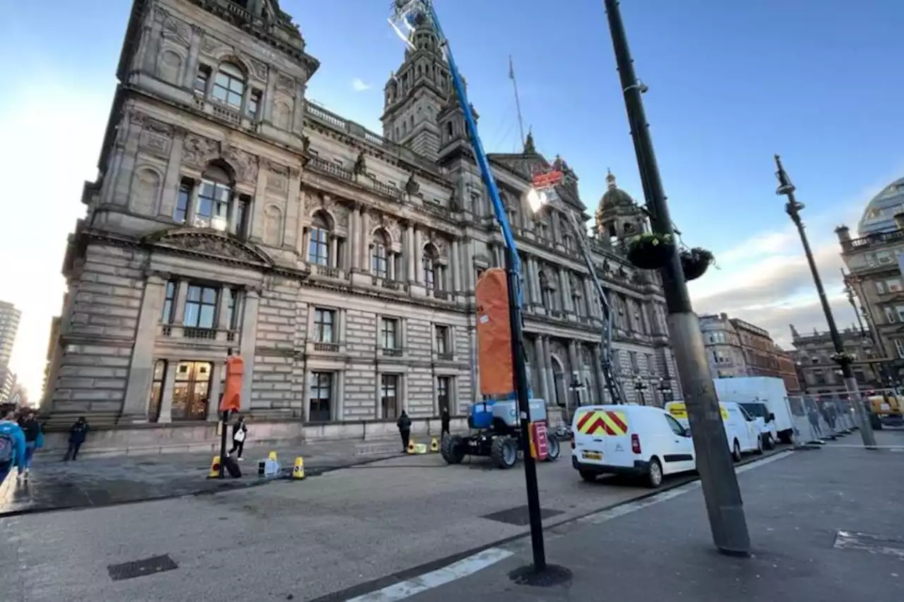 MORE film crews spotted in Glasgow at City Chambers