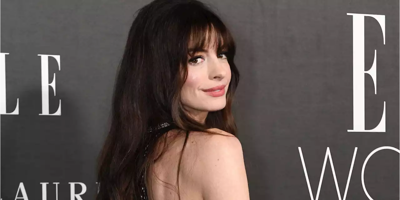 Anne Hathaway Is a Vision in a Sparkling Backless Evening Gown