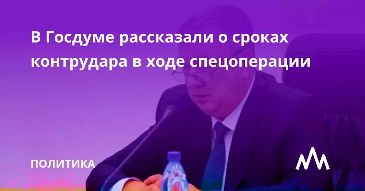 В Госдуме рассказали о сроках контрудара в ходе спецоперации