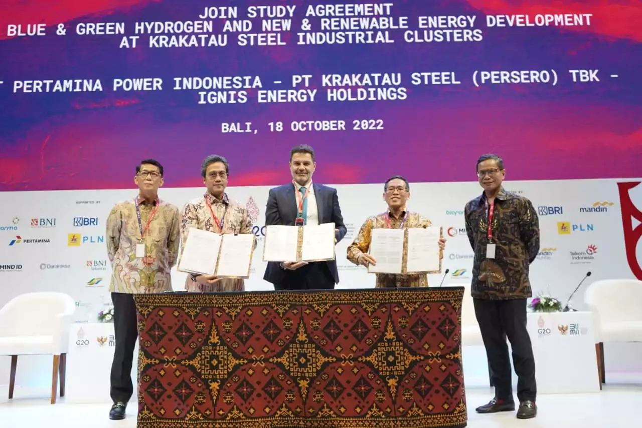 Pertamina, IGNIS, &amp; Krakatau Steel Studi Pengembangan Hidrogen Bersih di Indonesia