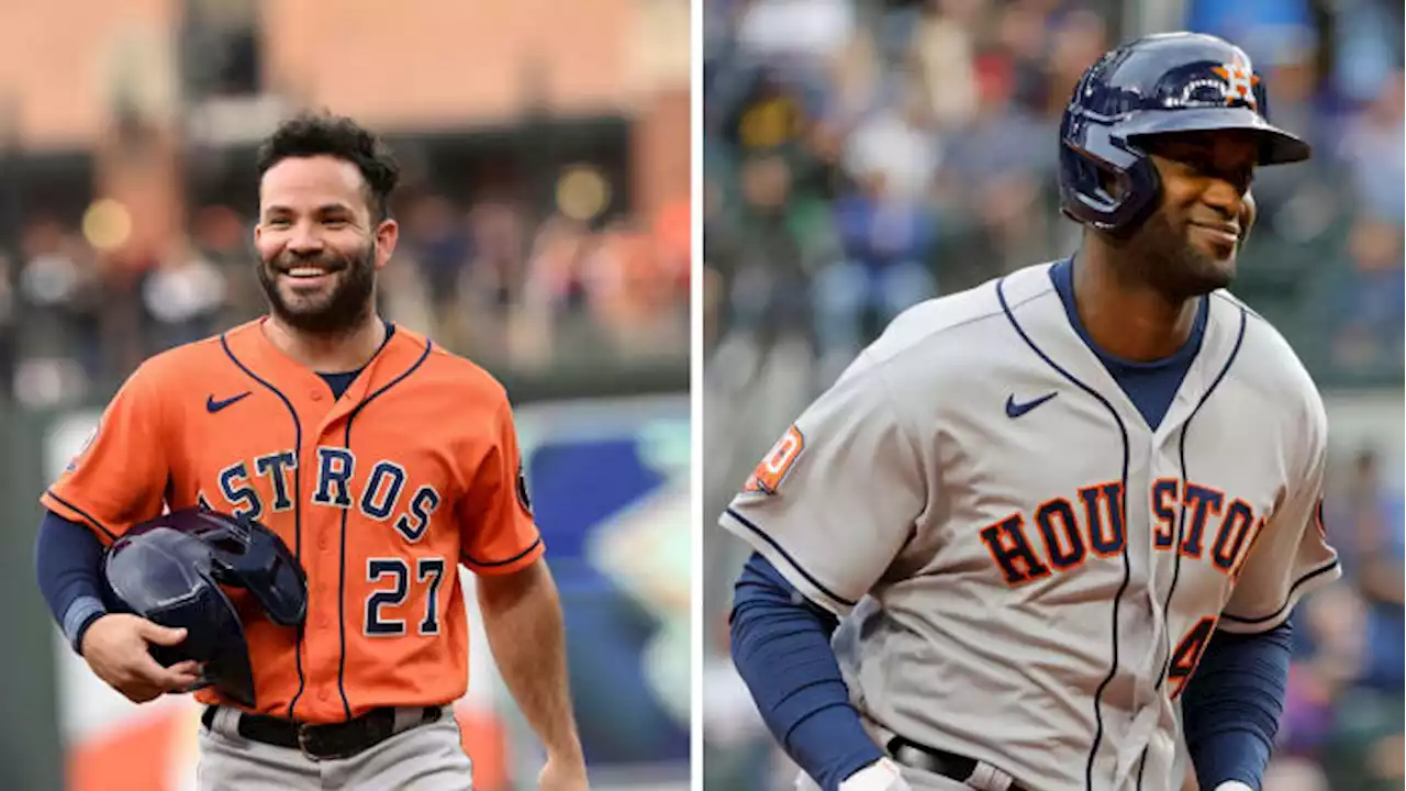 Houston Astros’ Jose Altuve, Yordan Alvarez nominated for 2022 Hank Aaron award