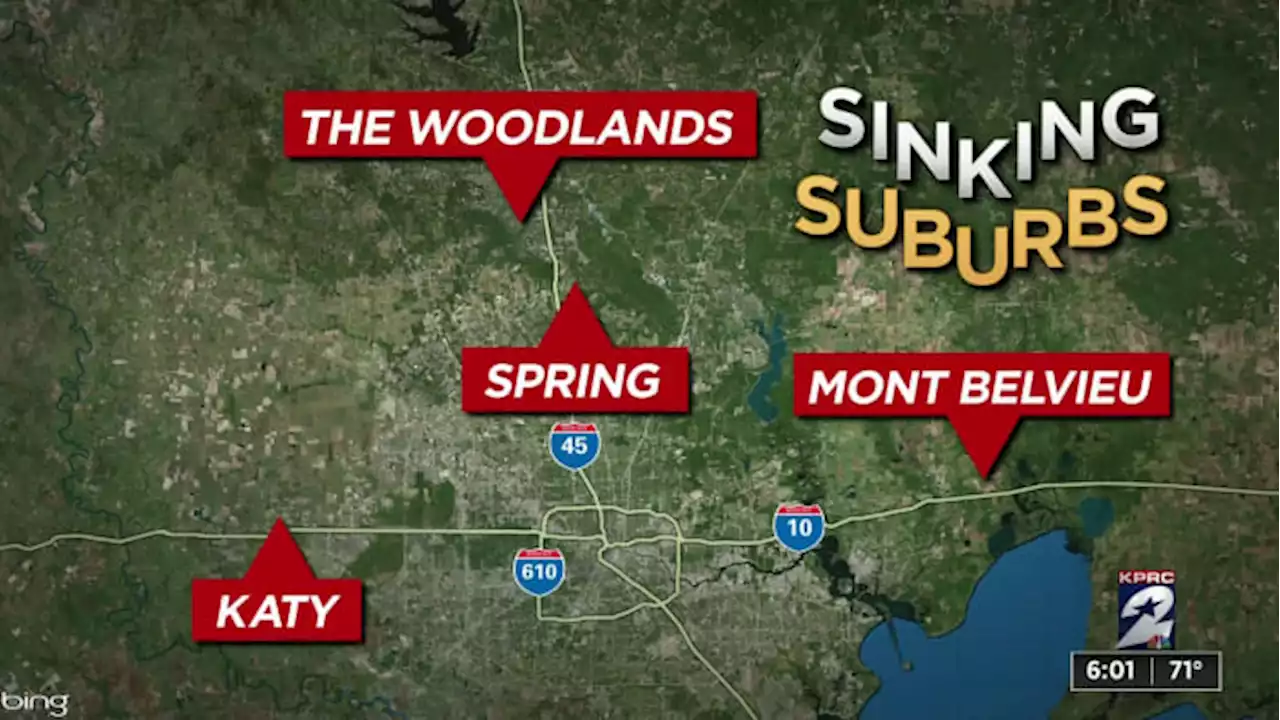 Suburbs sinking at a substantial rate in The Woodlands, Spring, Katy and Mont Belvieu, study shows