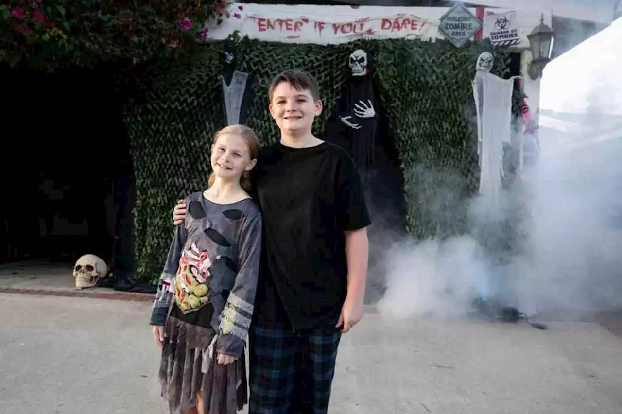 Twelve-year-old Elliot Arnold turns his Woodland Hills home into Halloween haunted house