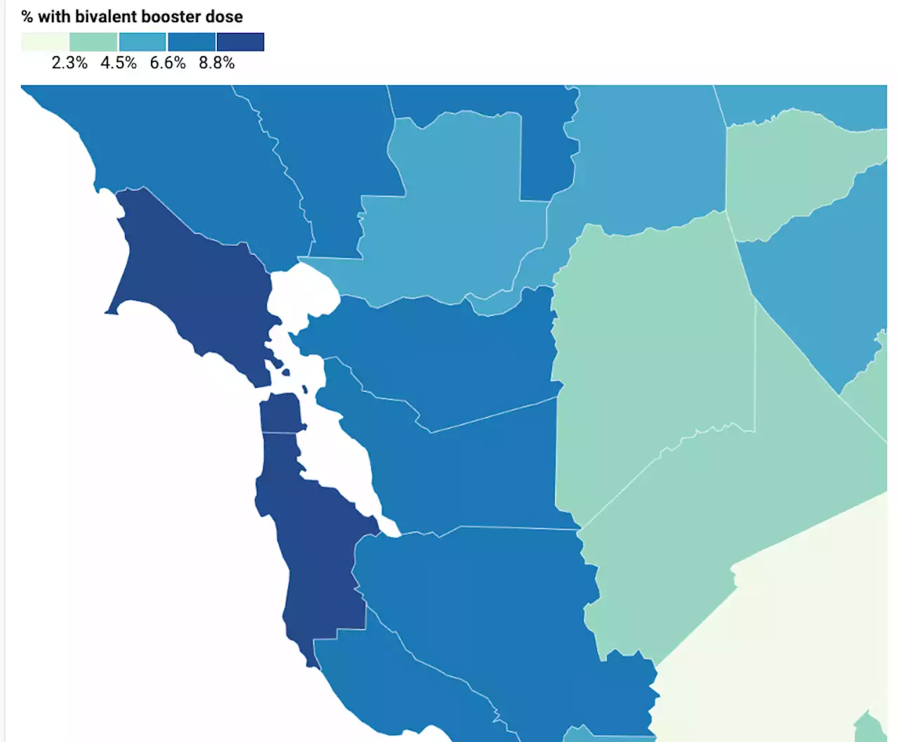 Map: See how few people are getting the new COVID booster in your California county