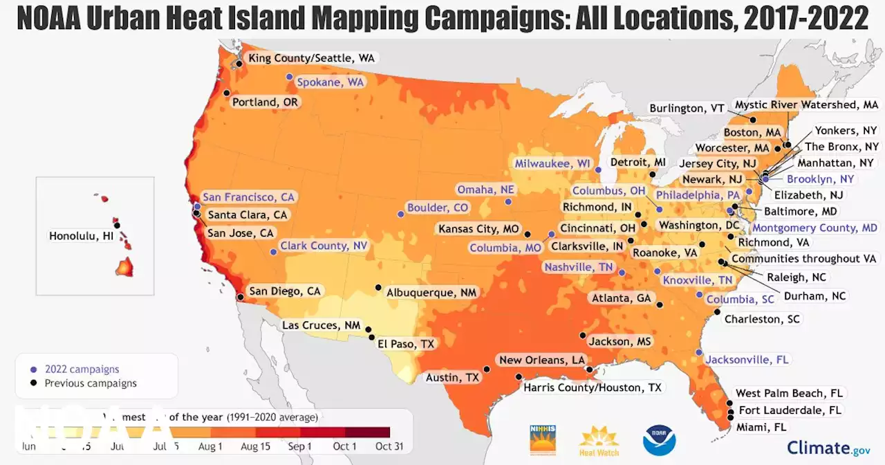 NOAA seeks applicants for 2023 urban heat island initiative